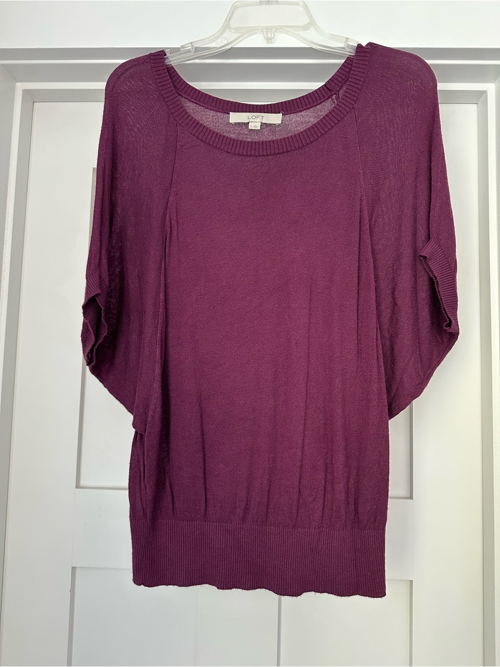 LOFT Berry Crewneck Sweater